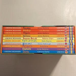 NOT ELIGIBLE FOR BUNDLE DEAL 10-Book Set Usborne Beginners Animals